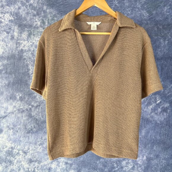 H&M tan Polo Sweater Sz XS - Picture 1 of 3